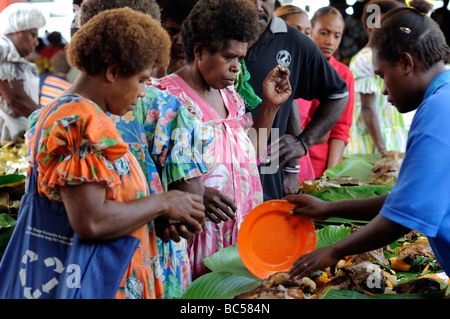 central market port vila vanuatu Stock Photo