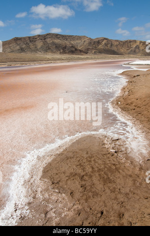 Salina with salt or minerals Sal Pedro Da Sal Cabo Verde Africa Stock Photo