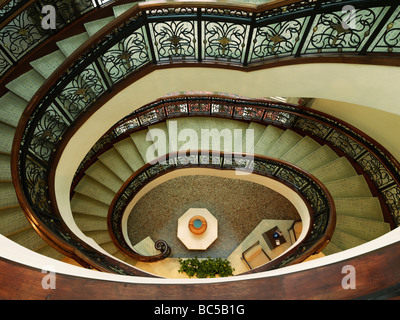 Spiral staircase at the Fairmont Turnberry Isle resort Stock Photo