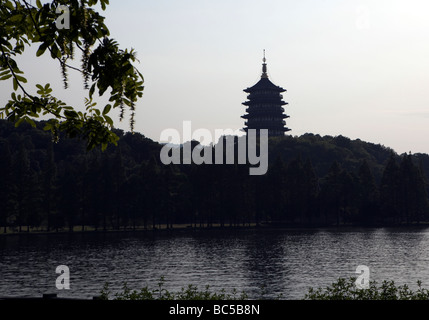 A view of West Lake is seen in Hangzhou, China Stock Photo