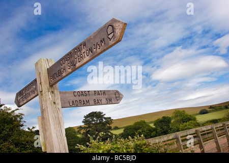 Signpost at White Bridge near Budleigh Salterton