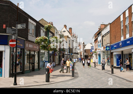 Uttoxeter market town centre high street Staffordshire england uk gb Stock Photo