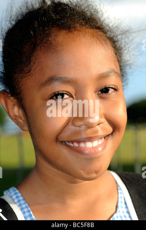 port vila vanuatu girl portrait Stock Photo