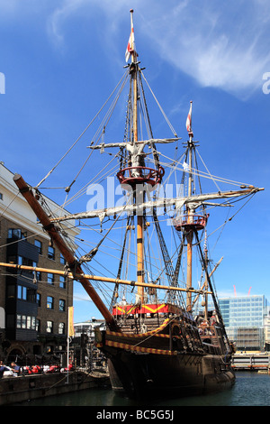 Replica of Sir Frances Drake's ship the Golden Hind, formally the ...