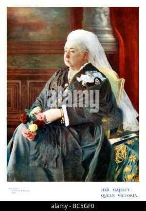 Queen Victoria 1900 colour portrait photo of the Empress towards the end of her long reign Stock Photo