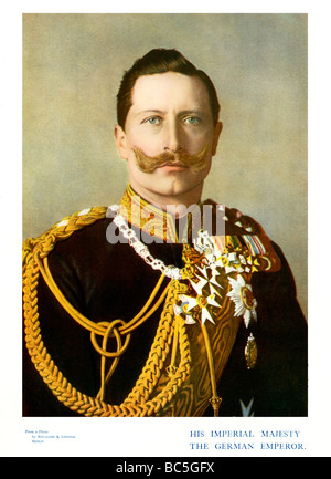Kaiser Wilhelm II 1901 colour portrait photograph of the last German Emperor and King of Prussia 1859 1941 Stock Photo