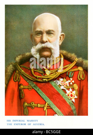 Franz Joseph I, Emperor of Austria, picture in full dress uniform of an ...