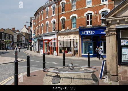 Uttoxeter market town centre high street Staffordshire england uk gb Stock Photo