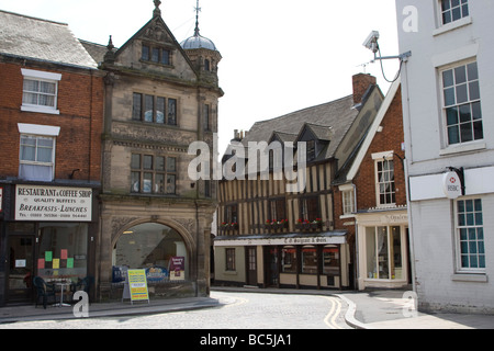 Uttoxeter market town centre high street Staffordshire england uk gb Stock Photo