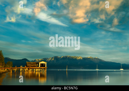 Sunrise at Lake Tahoe, California, U.S.A. Stock Photo