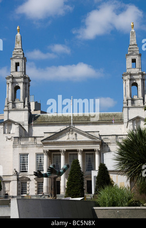 Leeds Civic Hall is a civic building housing Leeds City Council, located in Millennium Square, Leeds, West Yorkshire, England. Stock Photo