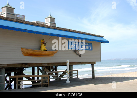 Restaurant on beach, San Clemente Island, San Fernando Valley, City Of Los Angeles, Los Angeles County, California, USA