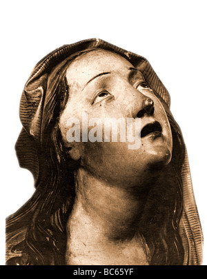 Mary Magdalene, saint, figure from the New Testament, portrait, sculpture, wood, painted, Ulm, Germany, circa 1520, Stock Photo