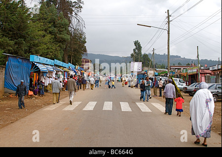 Marketplace from Addis Ababa in Ethiopia on the horn of Africa Stock Photo