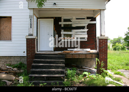 Derelict house in Detroit Michigan USA Stock Photo