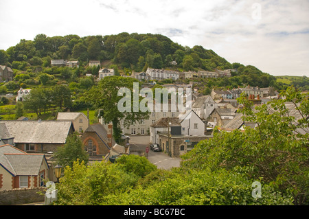 Houses On The Hillside Lynton North Devon England Stock Photo