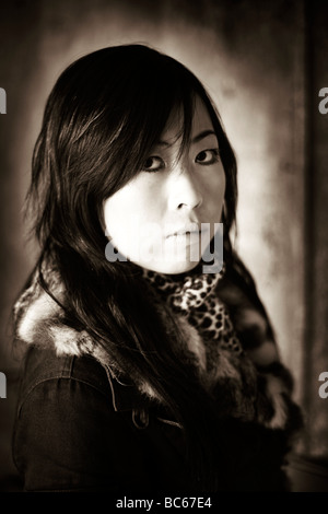 Portrait of a young Chinese woman Stock Photo