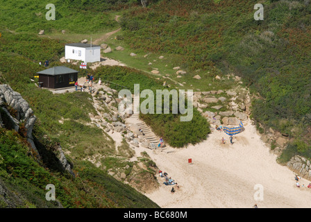 Porthcurno, Cornwall. Stock Photo