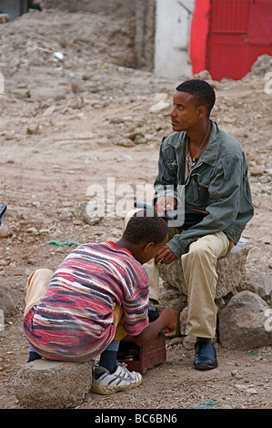 Scenes from Addis Ababa in Ethiopia on the horn of Africa Stock Photo