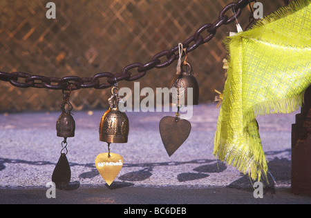 Temple bell sway in the breeze Stock Photo