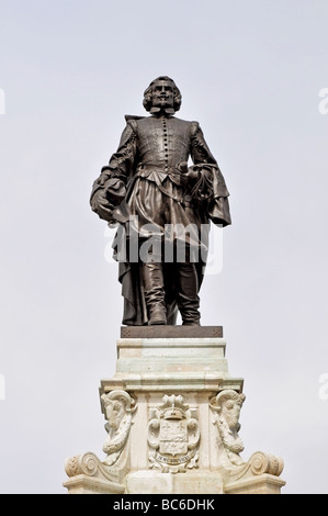 Statue of Samuel de Champlain, in Old Quebec City, Canada Stock Photo