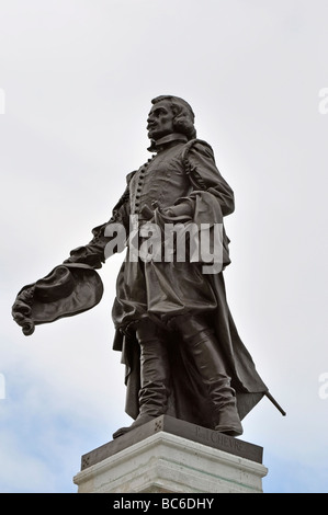 Statue of Samuel de Champlain, in Old Quebec City, Canada Stock Photo