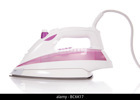 Modern steam flat iron isolated on white background Stock Photo