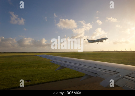 Aircraft taking off Stock Photo