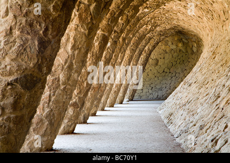 Barcelona - Guell park from Gaudi Stock Photo