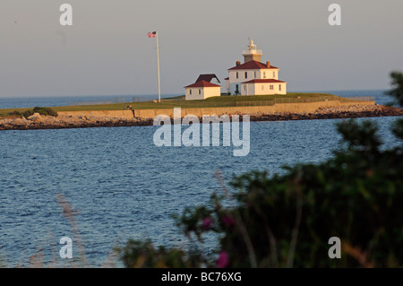Scenic view of coast guard station at watch hill in Westerly rhode island Stock Photo