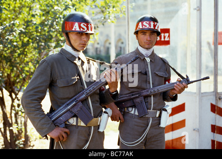 Istanbul Turkey Military Police Holding Rifles Stock Photo