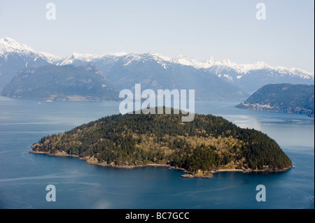 Howe Sound scenery on the sea to sky highway near Vancouver British Columbia Canada Stock Photo