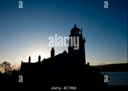 The Cloch lighthouse on the Firth of Clyde between Gourock and Inverkip. Stock Photo