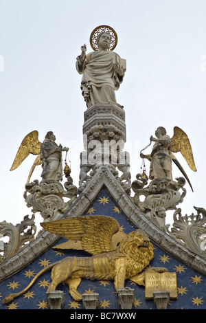 Winged Lion in St. Marks Square, Venice, Italy Stock Photo