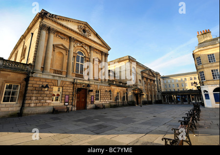 GENERAL VIEW OF THE EXTERIOR OF THE ROMAN BATHS IN BATH Stock Photo