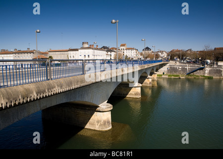 Bridge over the River Charente Jarnac Poitou Charente France Stock Photo