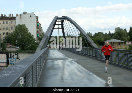 THE LINE OF THE BERLIN WALL Stock Photo