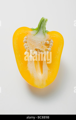 Half a yellow pepper - Stock Photo