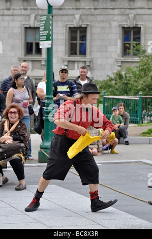 Steet Performer / Entertainer in Old Quebec City Stock Photo