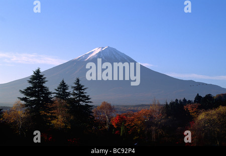 Sunrise on MOUNT FUJI which is considered sacred by the JAPANESE FUJI HAKONE IZU NATIONAL PARK JAPAN Stock Photo