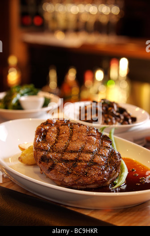 Grilled Beef Rib Eye Steak Stock Photo