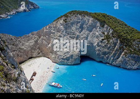Shipwreck Beach Zante Zakynthos Zakinthos Greek Ionian Island Greece EU European Union Europe Stock Photo