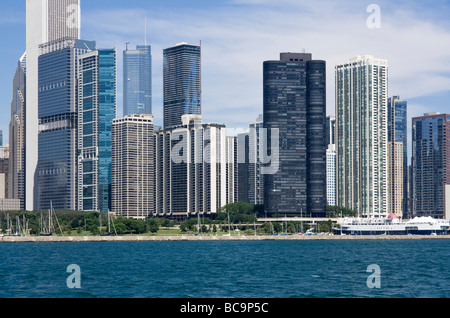 Evening in Downtown Chicago Stock Photo