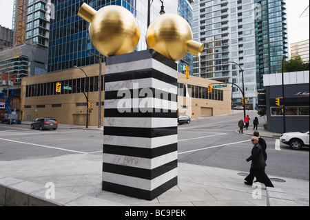 golden ball monument Vancouver British Columbia Canada Stock Photo