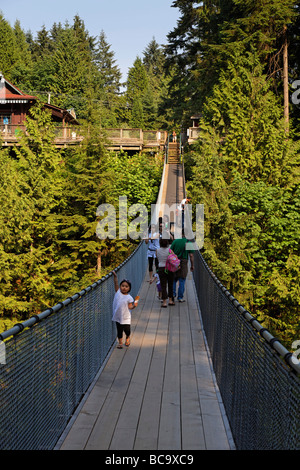 Lynn Canyon Capilano Suspension Bridge Vancouver Canada North America Stock Photo
