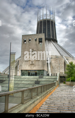 HDR Of The Liverpool Metropolitan Cathedral of Christ the King, Merseyside, UK Stock Photo