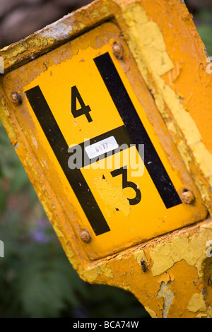 Fire hydrant sign Stock Photo