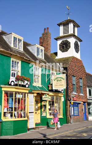 Market House and Cobblestone Cafe, High Street, Steyning, West Sussex , England, United Kingdom Stock Photo