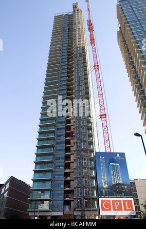 The Landmark E14 East Tower Apartments (under construction) - Canary Wharf - London Stock Photo