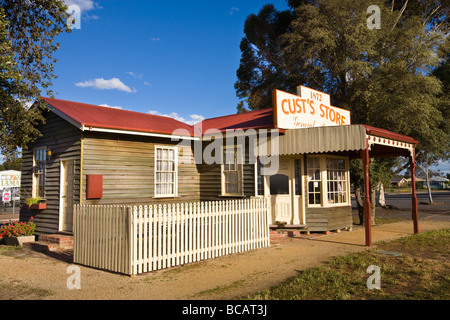 Cust's Store, historic reconstruction in the main street of small rural town of Rupanyup, Victoria, Australia. Stock Photo
